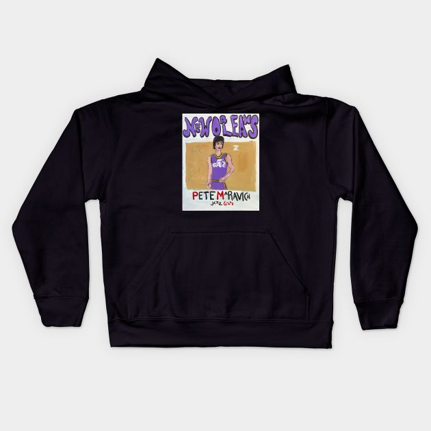 Pete Maravich Kids Hoodie by ElSantosWorld